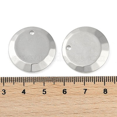 CCBプラスチックペンダント  フラットラウンド  プラチナ  24x4mm  穴：2.5mm&nbsp;CCB-G020-40C-P-1