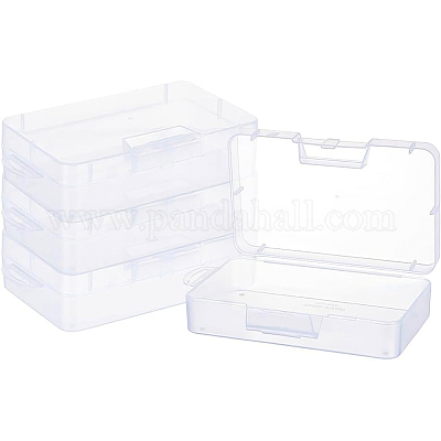 プラスチックビーズ収納ケース  長方形  透明  16x9x4cm  インナー対策：14x8.5のCM&nbsp;CON-BC0005-34-1