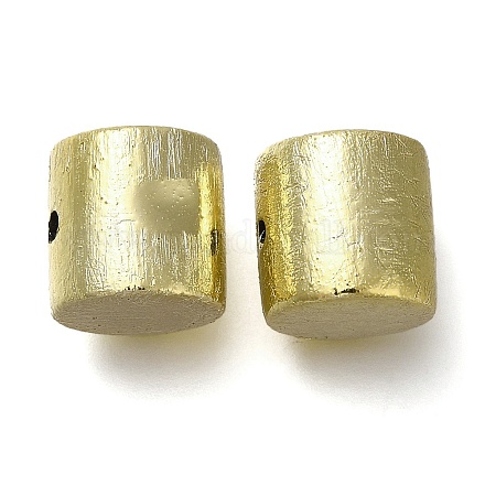 UVメッキ CCB プラスチックビーズ  テクスチャー  コラム  シャンパンゴールド  13.5x14mm  穴：2mm&nbsp;CCB-D008-07G-1