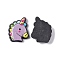 Opaque Resin Cabochons, Unicorn, Plum, 22.5x17.5x5mm