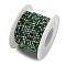 Iron Rhinestone Cup Chains, with Spool, Fern Green, 2x2.5mm, about 30.00 Feet(9.14m)/Roll