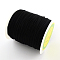 Nylon Braided Cord, Chinese Knotting Cord for Beading Jewelry Making Macrame Craft, Black, 1mm, about 153.1 yards(140m)/roll