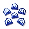 Baking Paint Glass Enamel Beads, Bird, Blue, 19x20x7.5mm, Hole: 1.6mm