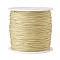 Nylon Braided Cord, Chinese Knotting Cord for Bracelet Jewelry Making Macrame Craft, Dark Khaki, 0.8mm, about 98.43yards/roll(90m/roll)
