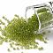 Glass Seed Beads, Transparent, Round, Green Yellow, 12/0, 2mm, Hole: 1mm, about 30000 beads/pound