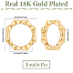 真鍮スプリングゲート留め具6個  リング  18KGP本金メッキ  14.5x15x3mm&nbsp;FIND-SC0020-67C-2
