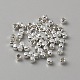 キューブ真鍮ビーズ  銀  2x2x2mm  穴：1.2mm&nbsp;LS-KK-WH0081-64A-1