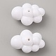 不透明なアクリルビーズ  雲  ホワイトスモーク  33x23x17.5mm  穴：1.8mm&nbsp;SACR-TAC0005-04A-1