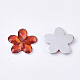 プラスチックカボション  花  レッド  9x9.5x1.5mm  約5000個/袋&nbsp;KY-T012-01J-2
