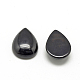 天然石ブラックストーンカボション  ティアドロップ  25x17~18x6mm&nbsp;G-R417-18x25-46-2