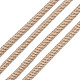 編み込みポリエステルコード  淡い茶色  4mm  約21.87ヤード（20m）/ロール&nbsp;OCOR-S109-4mm-08-4