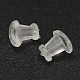 プラスチック製ピアスキャッチ  ピアスバックキャッチ  透明  5x5mm  穴：0.5mm  約1320個/50g&nbsp;X-KY-P004-01-2
