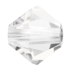 プレシオサ®クリスタルビーズ  チェコクリスタル  双円錐形(451 69 302 ロンデル)  クリスタル00030個  4mm  穴：0.8mm