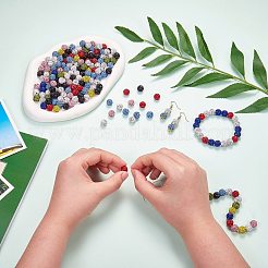 パヴェボールディスコビーズ  樹脂粘土ラインストーンビーズ  ラウンド  ミックスカラー  pp13（1.9~2mm）  6列ラインストーン  10mm  穴：1.5mm  100個/セット&nbsp;RB-SZ0001-09A