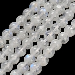 天然レインボー ムーンストーン ビーズ 連売り  ラウンド  5~6mm  穴：0.7~0.8mm  約75~76個/連  15.67~15.87インチ（39.8~40.3cm）&nbsp;G-H329-C09-5mm