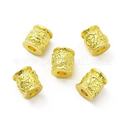 合金ヨーロピアンビーズ  大穴ビーズ  テクスチャ  コラム  ゴールドカラー  14x13mm  穴：4.9mm&nbsp;FIND-C017-13G