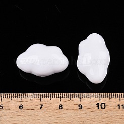 不透明なアクリルビーズ  雲  ホワイト  17x26.5x13mm  穴：2.2mm  約150個/500g&nbsp;OACR-N137-60