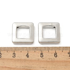 合金中空菱形ビーズ  カドミウムフリー＆鉛フリー  プラチナ  16.5x16.5x4mm  穴：1.2mm  約251個/1000g&nbsp;TIBE-P003-24P