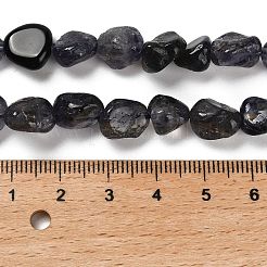 天然のアイオライトビーズ連売り  ナゲット  タンブルストーン  7~13x4.5~10x4.5~10mm  穴：1.2mm  約44~46個/連  15.08~16.14インチ（38.3~41cm）&nbsp;G-P497-01E-01