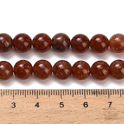 天然ゴールドストロベリークォーツビーズ連売り  スムーズなラウンド  8~8.5mm  穴：1mm  約23個/連  7.48''（19センチメートル）&nbsp;G-F833-R01-8mm-02