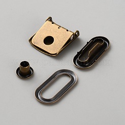 真鍮製野球帽キャップバックルストラップ留め金クリップキット  アイレット付き帽子キャップバックル  バックパックストラップ用の調節可能なバックル  アンティークブロンズ  21x21x7mm&nbsp;FIND-WH0435-60AB