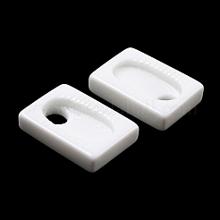 オペーク樹脂カボション  長方形しゃがむトイレ  ホワイト  25.8x18.4x6mm&nbsp;RESI-A024-01