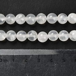 天然石ホワイトジェイドビーズ連売り  ラウンド  8~8.5mm  穴：1mm  約49個/連  15.47''（39.3センチメートル）&nbsp;G-B128-A02-03