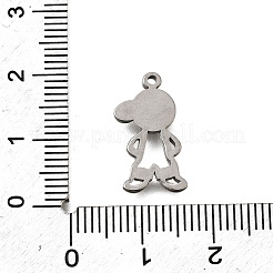 304ステンレスペンダント  少年のチャーム  変色防止  ステンレス鋼色  18x10x2mm  穴：1mm&nbsp;STAS-Q362-01B-P