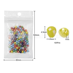120個の不透明なガラスビーズ連売り  ABカラーメッキ  多面カット  ティアドロップ  ミックスカラー  4.5x4.5mm  穴：1mm&nbsp;EGLA-YW0001-23