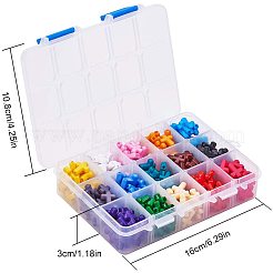 15色の不透明なアクリルビーズ  クロス  ミックスカラー  16x12x4.5mm  穴：2mm  約20PCS /カラー  300個/箱&nbsp;SACR-PH0007-07