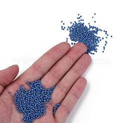 11/0 チェコ不透明ガラスシードビーズ  光沢のある  ラウンド  スレートブルー  2.2x1.5mm  穴：0.7mm  約500 G /袋&nbsp;SEED-N004-003B-09