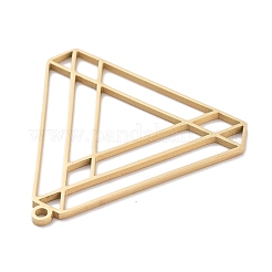 304ステンレスペンダント  レーザー切断  トライアングルチャーム  ゴールドカラー  31.5x32.5x1mm  穴：1.5mm&nbsp;STAS-U030-06G