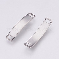 変色しにくい201ステンレススチールリンクコネクター  長方形  ステンレス鋼色  28.5x6x0.7mm  穴：2x4mm&nbsp;STAS-I088-C-01P