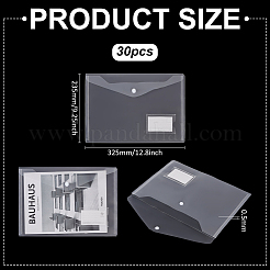 透明プラスチック書類保管袋  ファイルポケット  長方形  透明  325x235x0.5mm&nbsp;AJEW-WH0695-092