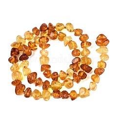 天然琥珀ビーズ連売り  チップ  シードビーズで  5~11.5x5~11.5x3~7mm  穴：0.6~0.7mm  約65~66個/連  14.76インチ（37.5cm）&nbsp;G-N371-20B-01