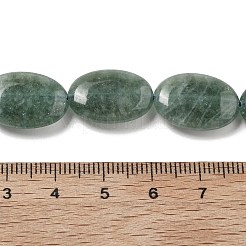 天然石マレーシアジェイドビーズ連売り  染め  フラットオーバル  ティール  18x13x5mm  穴：1mm  約10~11個/連  7.28''~7.87''（18.5~20センチメートル）&nbsp;G-K392-C07-13x18mm