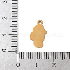 304ステンレススチールエナメルペンダント  18KGP本金メッキ  タツノオトシゴ  16.5x9.5x1.5mm  穴：1.8mm&nbsp;LS-STAS-K312-07C-G