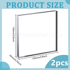 PMMAアクリルシート  正方形  透明  150x150x20mm&nbsp;DIY-WH0671-484