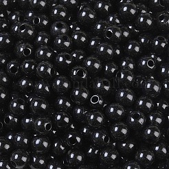不透明なアクリルビーズ  ラウンド  ブラック  5x4mm  穴：1.6mm  約12500個/500g&nbsp;SACR-A007-01C-16