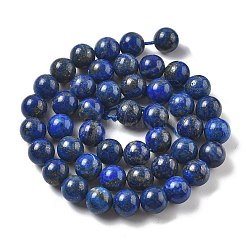 天然石ラピスラズリビーズ連売り  ラウンド  8mm  穴：1mm  約45~47個/連  15インチ（38cm）&nbsp;G-P348-01-8mm