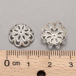 アイアン製ビーズキャップ  銀  12x4.5mm  穴：1mm&nbsp;IFIN-D041-12mm-S