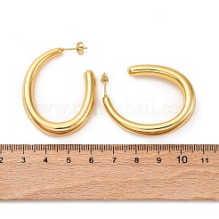 楕円形 304 ステンレススチール スタッド イヤリング  ゴールドカラー  41x33x9mm&nbsp;EJEW-A125-14G