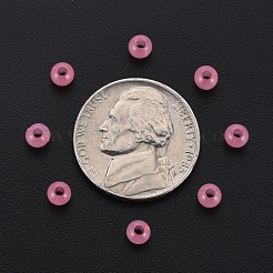 模造ゼリーアクリルビーズ  ラウンド  ショッキングピンク  4x3mm  穴：1.6mm  約15000個/500g&nbsp;MACR-S371-11-E06