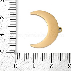 304ステンレスペンダント  星のチャーム入り月  イオンプレーティング（ip）  18KGP本金メッキ  22x18x1.5mm  穴：1.5mm&nbsp;STAS-I325-005G