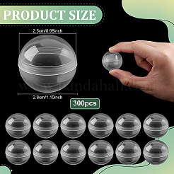プラスチック製自動販売機用卵カプセル300個  収納カプセル  透明  28mm  内径：25mm&nbsp;AJEW-PH0008-57