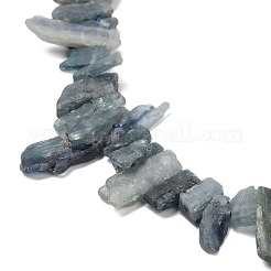 天然石カヤナイトビーズ連売り  ナゲット  トップ掘削  8~32x3.5~11x4~7mm  穴：1~1.2mm  約58~62個/連  15.35~15.75インチ（39~40cm）&nbsp;G-C253-04