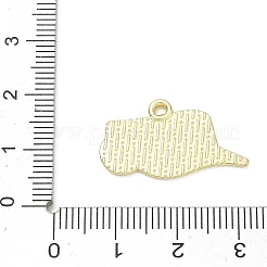 テニス合金エナメルペンダント  ゴールドカラー  帽子チャーム  14x24.5x1mm  穴：1.6mm&nbsp;AL-CBA292F-02O-G