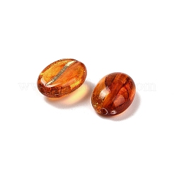 透明なアクリルビーズ  コー​​ヒー豆  ゴールドライン入り  サドルブラウン  10.5x8x4.5~5mm  穴：1.2mm  約1851~1900個/500g&nbsp;OACR-Z030-01C