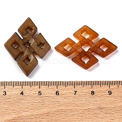 染色された天然秀岩翡翠彫刻ペンダント  菱形チャーム  ミックスカラー  35~36x27~28x3.5~4.5mm&nbsp;G-M195-08A