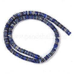 天然石ラピスラズリビーズ連売り  ロンデル  6~6.5x2~2.5mm  穴：1mm  約181~191個/連  15.16~15.35''（38.5~39.1センチメートル）&nbsp;G-Q159-B07-01